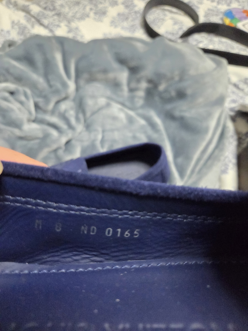 Louis Vuitton Men’s Navy Suede Penny Loafers - Picture 3 of 4